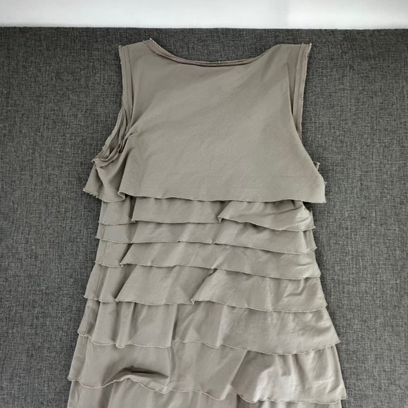Alfani Layered Tiered Dress Size 2 Scoop Neck Sleeveless Fringe Edges Cotton, Sp - Picture 14 of 16